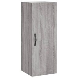 Berkfield Home Wall Mounted Cabinet Grey Sonoma 34.5x34x90 cm Engineered Wood - thumbnail 2