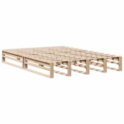 Berkfield Home Bed Frame without Mattress 150x200 cm King Size Solid Wood Pine in Brown - thumbnail 3