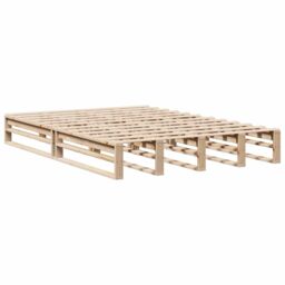 Berkfield Home Bed Frame without Mattress 150x200 cm King Size Solid Wood Pine in Brown - thumbnail 6