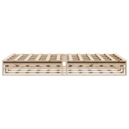Berkfield Home Bed Frame without Mattress 150x200 cm King Size Solid Wood Pine in Brown - thumbnail 5