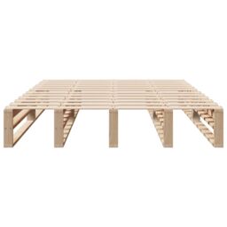 Berkfield Home Bed Frame without Mattress 150x200 cm King Size Solid Wood Pine in Brown - thumbnail 4