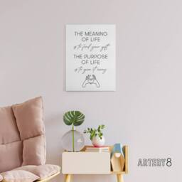 "Artery8 The Meaning & Purpose Of Life Sweet Sincere Canvas Wall Art Print in White - Size: W12"" x H16""" - thumbnail 3