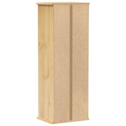 Berkfield Home CD Cabinet Corona 40x30x110 cm Solid Wood Pine in Brown - Size: 40 x 30 x 110 cm - thumbnail 6
