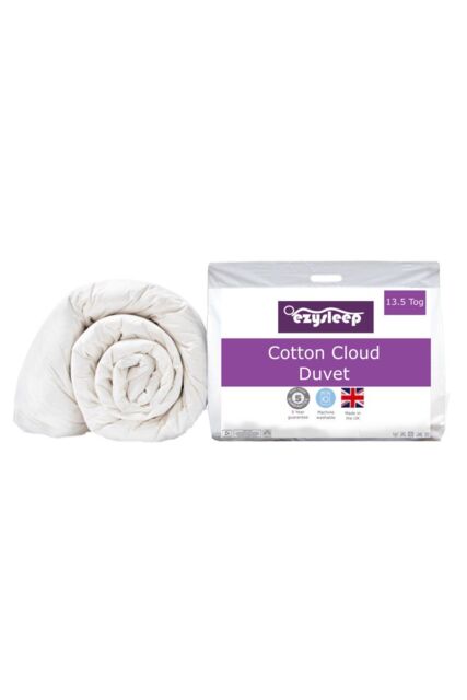 Ezysleep 13.5 Tog Feels Like Down Cotton Cloud Duvet in White - Size: Super King - image 1