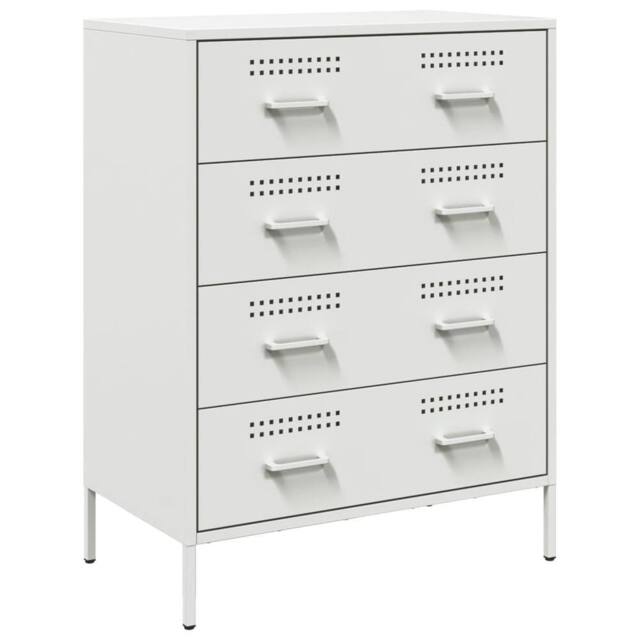 Berkfield Home Sideboard White 68x39x89 cm Steel - Size: 68 x 39 x 89 cm - image 1