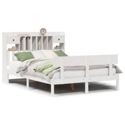 Berkfield Home Bookcase Bed without Mattress White 140x190 cm Solid Wood Pine - thumbnail 1
