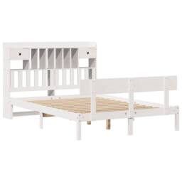 Berkfield Home Bookcase Bed without Mattress White 140x190 cm Solid Wood Pine - thumbnail 3
