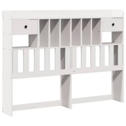 Berkfield Home Bookcase Bed without Mattress White 140x190 cm Solid Wood Pine - thumbnail 6