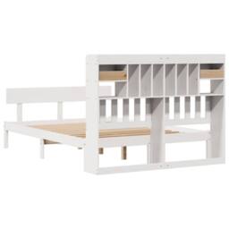 Berkfield Home Bookcase Bed without Mattress White 140x190 cm Solid Wood Pine - thumbnail 8