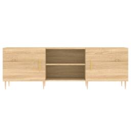 Berkfield Home TV Cabinet Sonoma Oak 150x30x50 cm Engineered Wood in Light Brown - Size: 150 x 30 x 50 cm - thumbnail 5