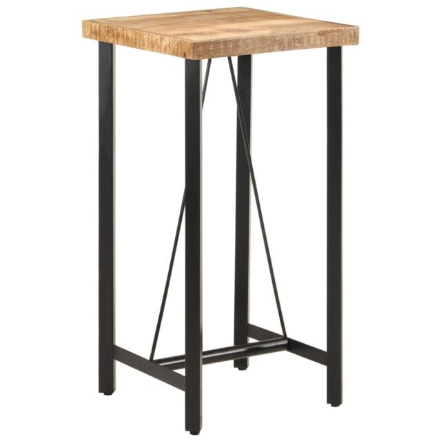 Berkfield Home Bar Table 55x55x107 cm Solid Wood Mango & Iron in Brown - Size: 55 x 55 x 107 cm - image 1