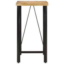 Berkfield Home Bar Table 55x55x107 cm Solid Wood Mango & Iron in Brown - Size: 55 x 55 x 107 cm - thumbnail 2