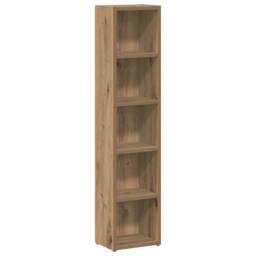 Berkfield Home Modern CD Cabinets 2 pcs Artisan Oak 21x16x93.5 cm Engineered Wood in Brown - thumbnail 4