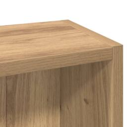 Berkfield Home Modern CD Cabinets 2 pcs Artisan Oak 21x16x93.5 cm Engineered Wood in Brown - thumbnail 8