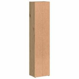 Berkfield Home Modern CD Cabinets 2 pcs Artisan Oak 21x16x93.5 cm Engineered Wood in Brown - thumbnail 7