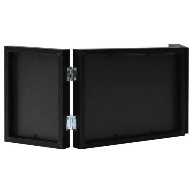 Berkfield Home Trifold Photo Frame Collage Black 22x15 cm+2x - Size: 22x15 cm - image 1
