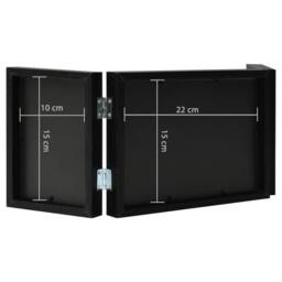 Berkfield Home Trifold Photo Frame Collage Black 22x15 cm+2x - Size: 22x15 cm - thumbnail 7