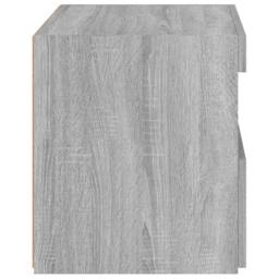 Berkfield Home Bedside Cabinet with LED Lights Grey Sonoma 50x40x45 cm - Size: 50 x 40 x 45 cm - thumbnail 9