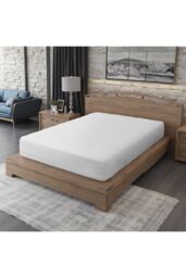 Living and Home Waterproof Fully Mattress Encasement Protector in White - Size: Double Fitted - thumbnail 3