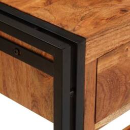 Berkfield Home Console Tables 2 pcs Brown 160 x 33 x 75 cm Solid acacia wood - thumbnail 8