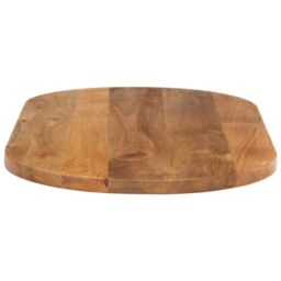 Berkfield Home Table Top 90x40x3.8 cm Oval Solid Wood Mango in Brown - thumbnail 4