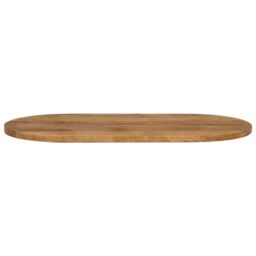 Berkfield Home Table Top 90x40x3.8 cm Oval Solid Wood Mango in Brown - thumbnail 3