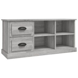 Berkfield Home TV Cabinet Grey Sonoma 102x35.5x47.5 cm Engineered Wood - thumbnail 2