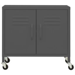 Berkfield Home Storage Cabinet Anthracite 60x35x56 cm Steel in Black - Size: 60 x 35 x 56 cm - thumbnail 3