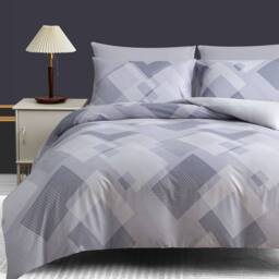 Grace Oeko Tex Certified Ultrasoft Superking Duvet Covers Machine Washable in Grey - Size: Single - thumbnail 3