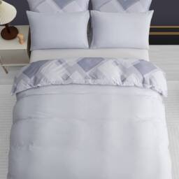 Grace Oeko Tex Certified Ultrasoft Superking Duvet Covers Machine Washable in Grey - Size: Single - thumbnail 2
