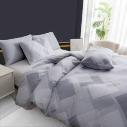 Grace Oeko Tex Certified Ultrasoft Superking Duvet Covers Machine Washable in Grey - Size: Single - thumbnail 4
