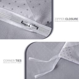 Grace Oeko Tex Certified Ultrasoft Superking Duvet Covers Machine Washable in Grey - Size: Single - thumbnail 8