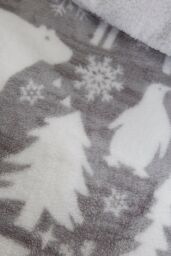 Fusion 'Arctic Animals' Christmas Duvet Cover Set in Grey - Size: Double - thumbnail 4