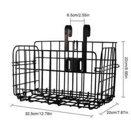 SPETLEK Folding Rear Bike Basket Wire Mesh Detachable for Front in Black - thumbnail 2