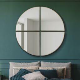 "MirrorOutlet New Gold XL Circular Metal Wall Mirror 54"" X 54"" (140 x 140CM) - Size: 1 Pack" - thumbnail 2