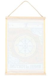 KDMD The Wheel of Fortune Vintage Tarot Wall Hanging in Orange - thumbnail 4