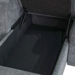 Aspire Nexis Corner Sofa Bed with Storage, Chaise on the Left in Charcoal - Size: 3 Seater - thumbnail 6