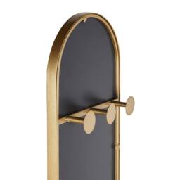 Wyld and Coco Luxor Home Gold Coat Stand with Full-Length Mirror and Marble Base - thumbnail 6