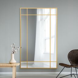 "MirrorOutlet Gold Contemporary Wall & Leaner Mirror 71"" X 43"" (180 x 110CM) - Size: 1 Pack" - thumbnail 6