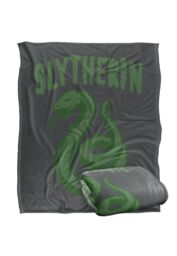 Warner Brothers Harry Potter The Slytherin Blanket 152 x 127 cm in White - thumbnail 2