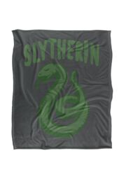 Warner Brothers Harry Potter The Slytherin Blanket 152 x 127 cm in White - thumbnail 1