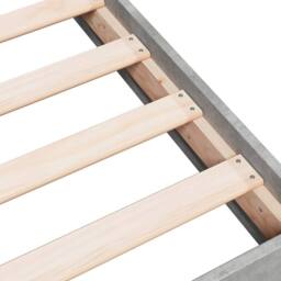 Berkfield Home Modern Bed Frame without Mattress Concrete Grey 75x190 cm Small Single - thumbnail 7