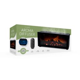 Menkind Well Being Flame Aroma Diffuser Mesmerising LED Effects in Black - thumbnail 6