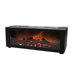Menkind Well Being Flame Aroma Diffuser Mesmerising LED Effects in Black - thumbnail 2