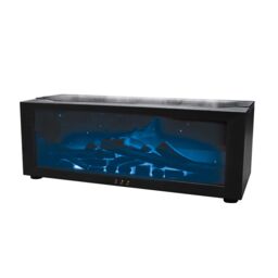 Menkind Well Being Flame Aroma Diffuser Mesmerising LED Effects in Black - thumbnail 4