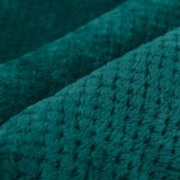OHS Luxury Large Waffle Honeycomb Mink Warm Throw in Teal - Size: 150 cm x 200 cm - thumbnail 4
