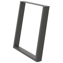Berkfield Home vidXL Dining Table Legs U-Shaped 2 pcs Anthracite 80x(72-73) cm Steel in Black - thumbnail 4