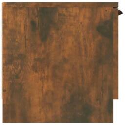 Berkfield Home TV Cabinet Smoked Oak 102x35x36.5 cm Engineered Wood in Brown - thumbnail 8