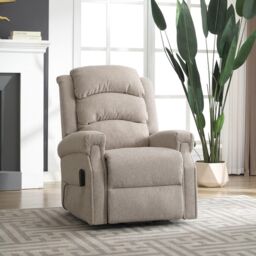 Artemis Home Eltham Dual Motor Electric Lift Assist Recliner with Massage & Heat in Beige - thumbnail 1