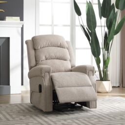 Artemis Home Eltham Dual Motor Electric Lift Assist Recliner with Massage & Heat in Beige - thumbnail 2